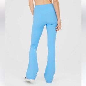 Offline Real Me by Aerie Xtra Flare Hi-Rise Bootcut Leggings in Blue Vinyl